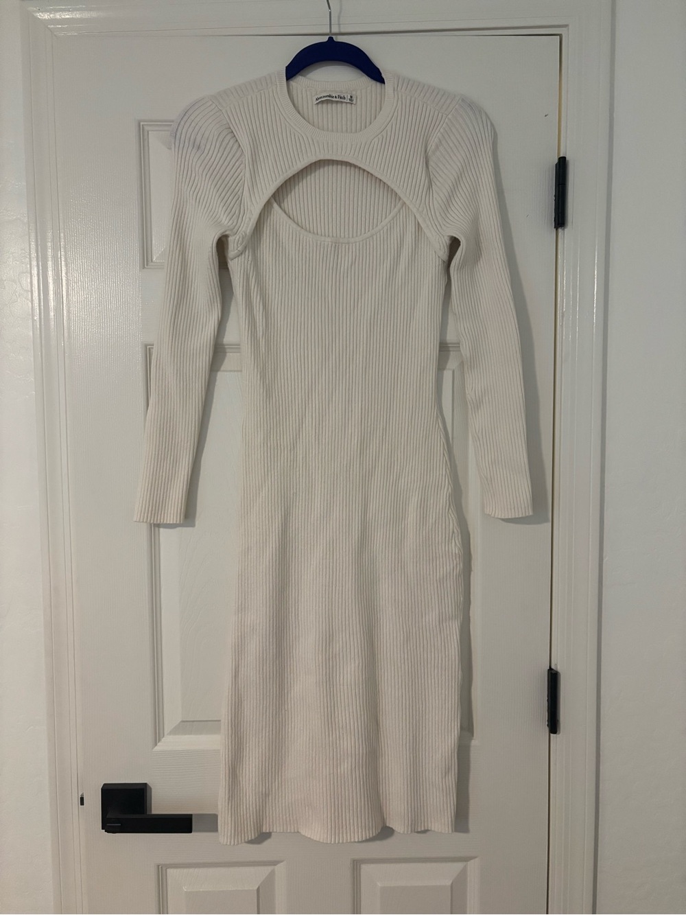 Abercrombie & Fitch White Sweater Dress with Cutout Size M